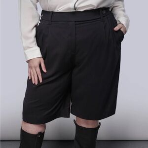 Wildfang Black Wide Leg Shorts